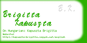 brigitta kapuszta business card